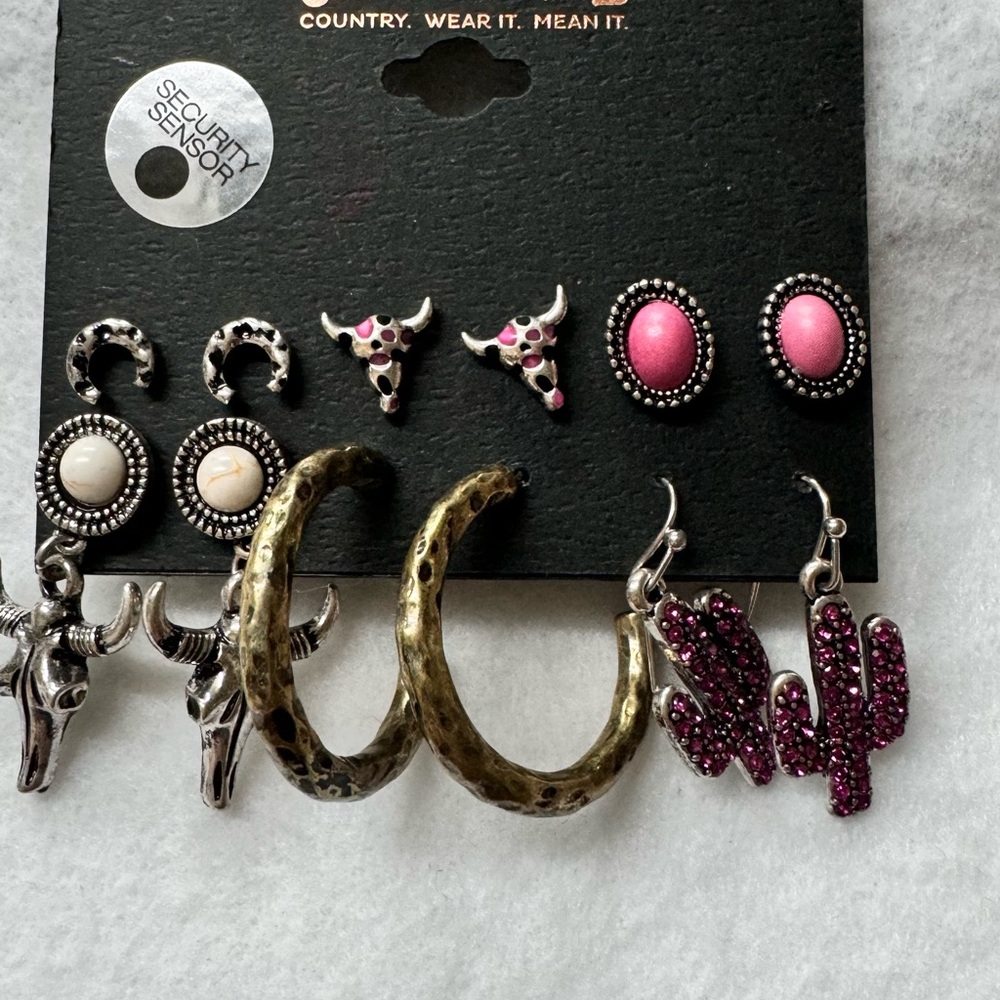 SHYANNE- 6 pairs Stud and Drop Earrings